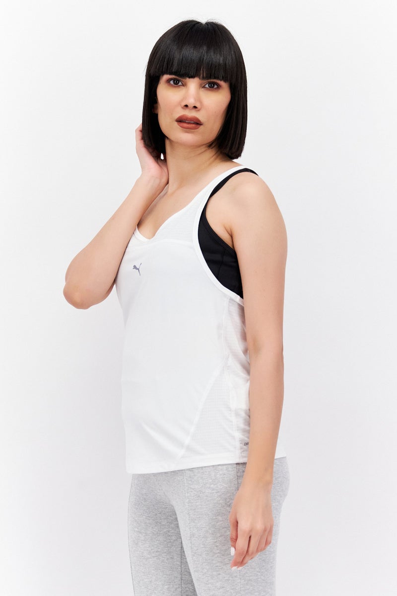 PUMA Women Sportswear Fit Training Sleeveless Tank Top, White - Image 2